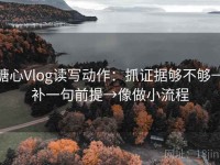 糖心Vlog读写动作：抓证据够不够→补一句前提→像做小流程