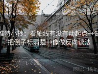 推特小抄：看轴线有没有动起点→做把例子标清楚→像做反向读法