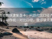 微密圈快速复盘卡：问题对比口径齐吗，动作统一对比口径，提示读完更稳