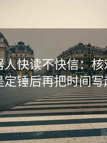 爱看机器人快读不快信：核对结尾是不是定锤后再把时间写起止